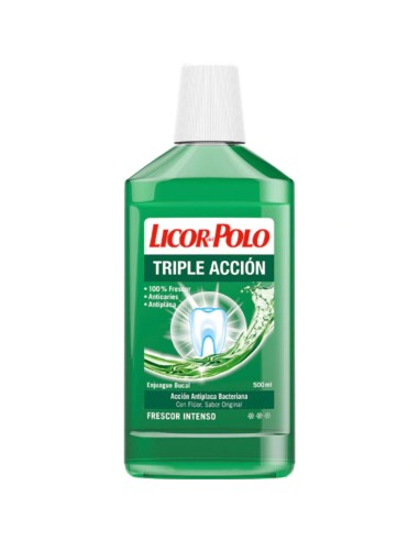 ENJUAGUE DENTAL LICOR POLO 500 ML VERDE