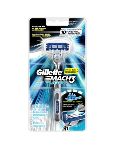 MAQ.AFEITAR GILLETTE MACH3 TURBO