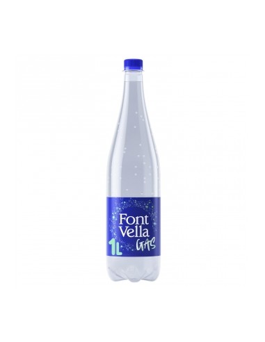 AGUA FONT-VELLA CON GAS PLAST. 1 LT