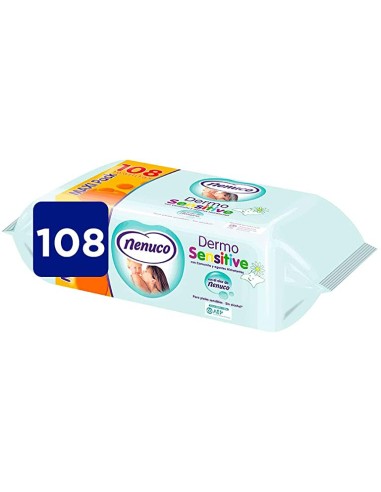 TOALLITAS NENUCO DERMO SENSITIVE 108 UND.