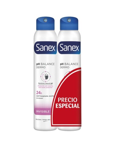 DEO. SANEX SPRAY INVISIBLE  200 ML PK-2