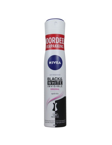 DEO. NIVEA BLACK  WHITE WOMAN 200 ML