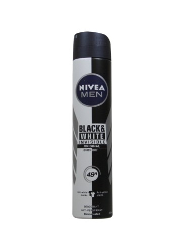 DEO. NIVEA BLACK WHITE HOMBRE 200 ML