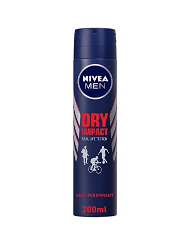 DEO. NIVEA DRY IMPACT HOMBRE 200 ML.